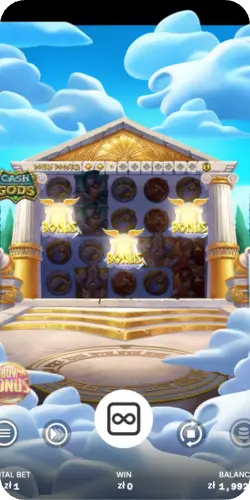 Rozpoczęto grę w slot Cash of Gods total casino